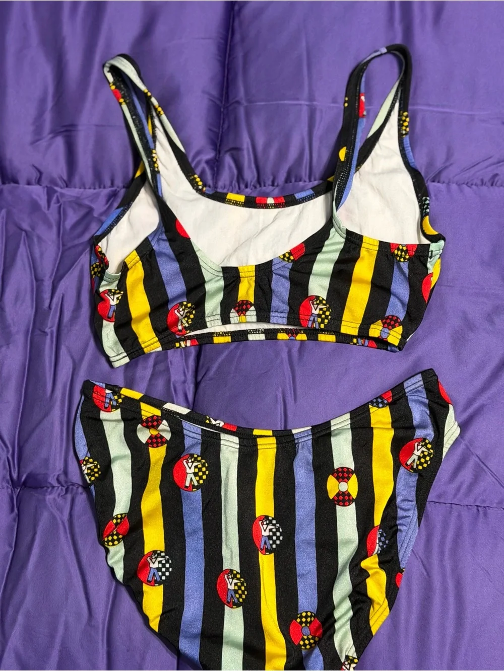 Girls Speedo Two Piece Swimsuit Size Medium